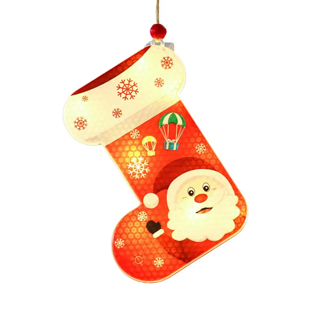 

Светодиодный Рождественский кулон Санта-Клаус, снеговик, украшение, светящийся светильник, Рождественское украшение, подарок для вечеринк...