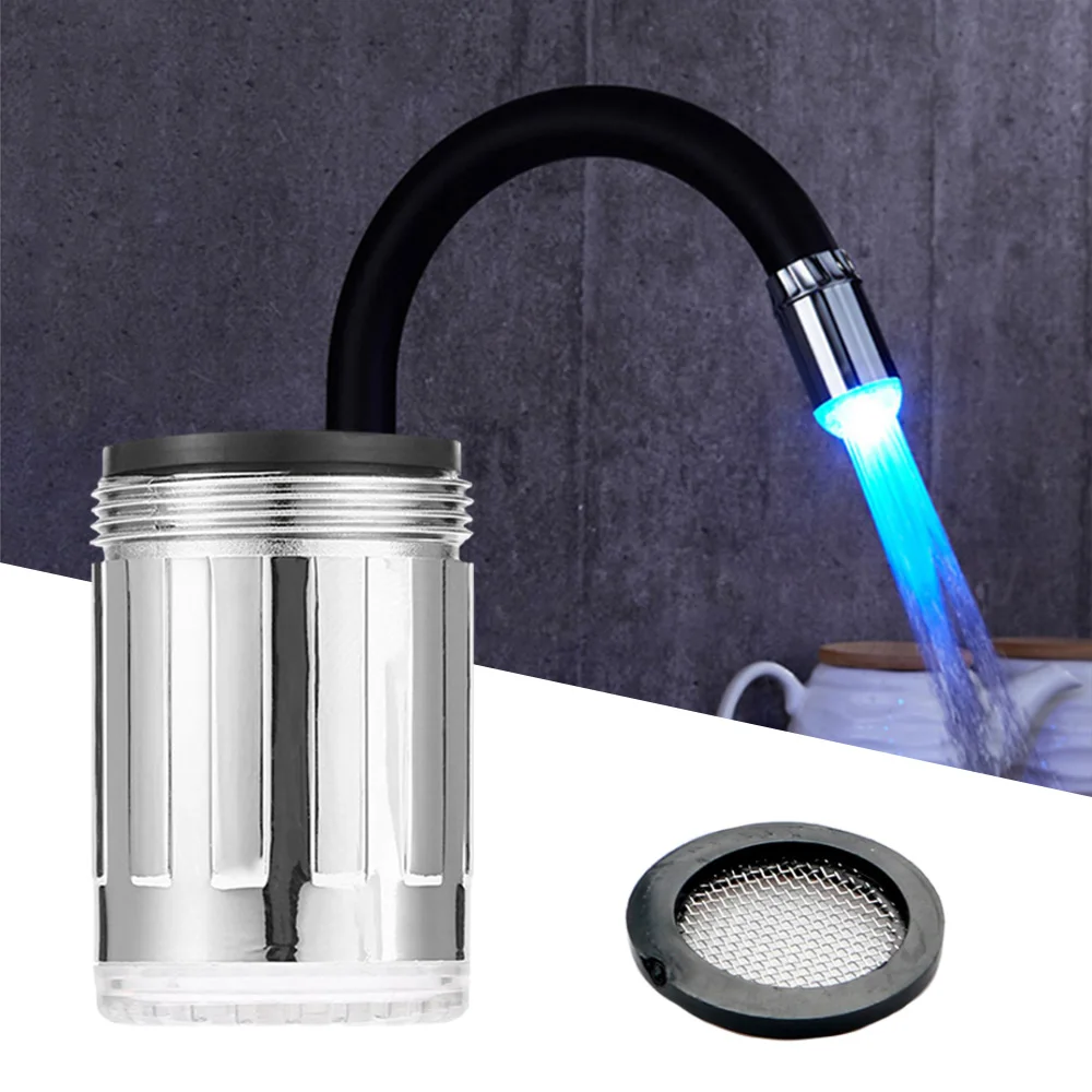 

LED Water Faucet Streamer Light 7 Color Change Temperature Sensor Light Shower Faucet Nozzle Head Kitchen Bathroom Accessories