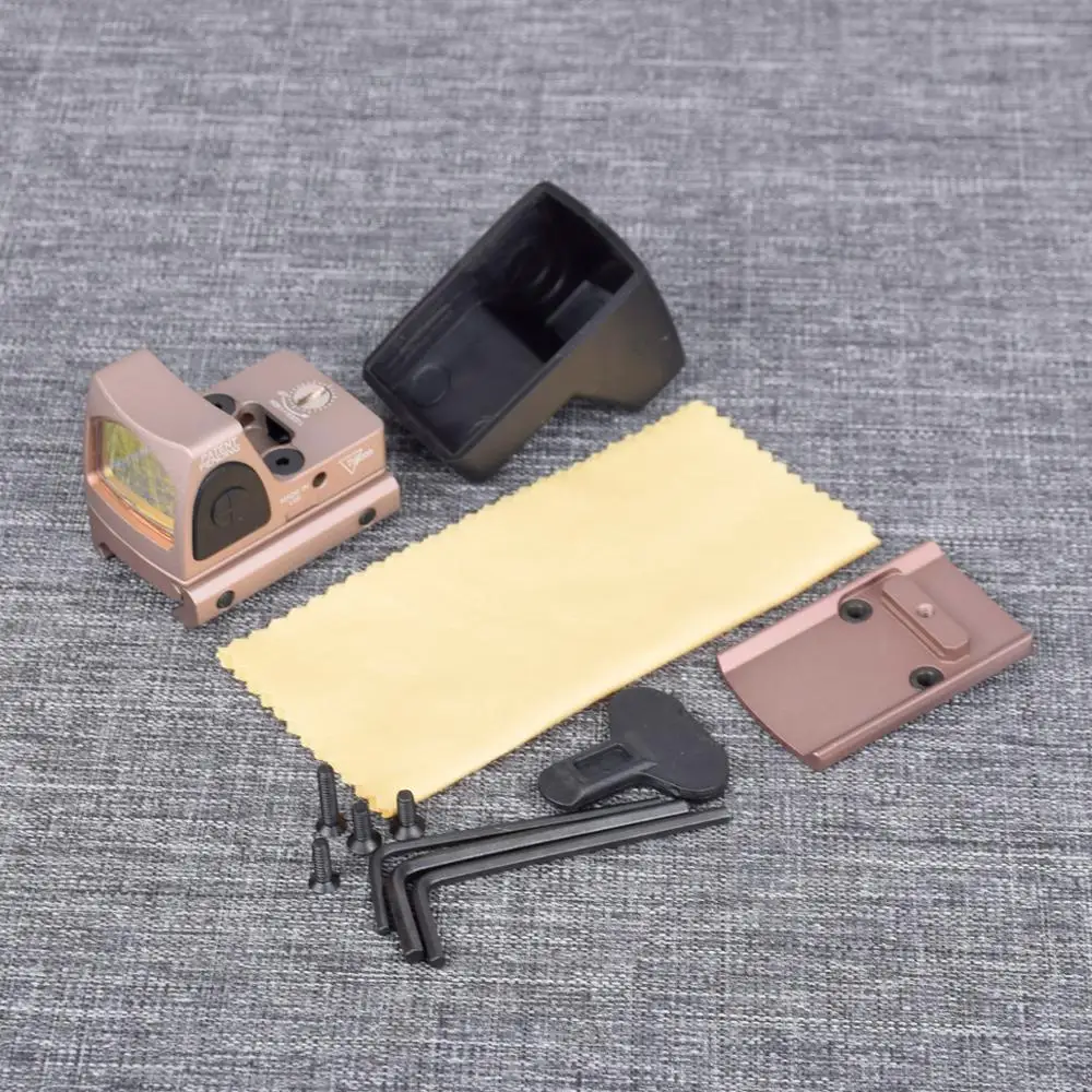 Оптический прицел Mini RMR с красной точкой регулируемый Коллиматор винтовочный Glock