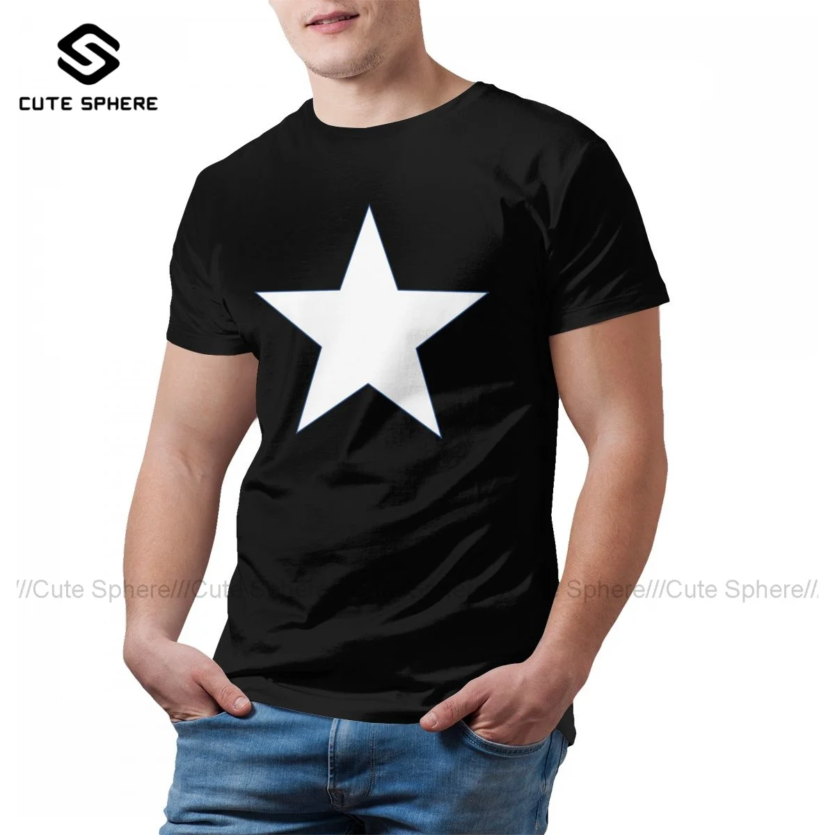 

Star Tee Shirt Funny Short Sleeves Cotton T Shirt Summer Graphic Tshirt Plus size Men