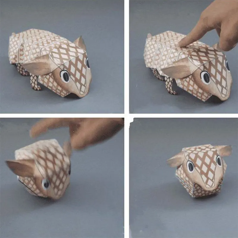 DIY бумажное украшение для альбома бумага харуки Накамура бумажные игрушки животное оригами Киригами складной открыть очаровательные игрушки D5