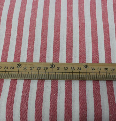 10mm stripe red Классическая клетчатая хлопковая ткань для платья рубашка Косплей DIY швейная крышка стола Подушка Текстиль для дома - Цвет: 10mm stripe red