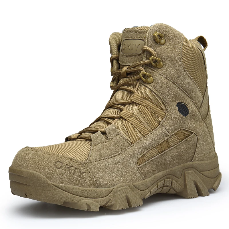 

New Autumn Winter Military Boots Outdoor Male Hiking Boots Men Special Force Desert Tactical Combat Ankle Boots Men Work Boots