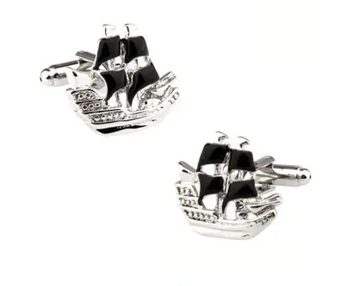 Запонки мужские эмалированные с изображением парусника 10 дюймов пара/лот |