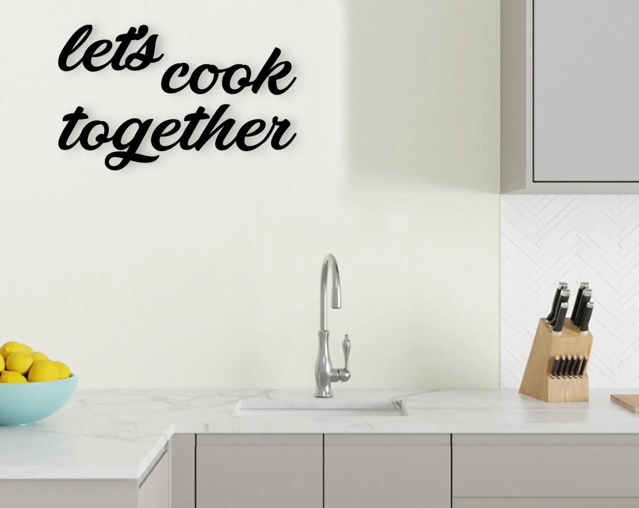 

BK Home Let's Cook Together Wooden Wall Lettering