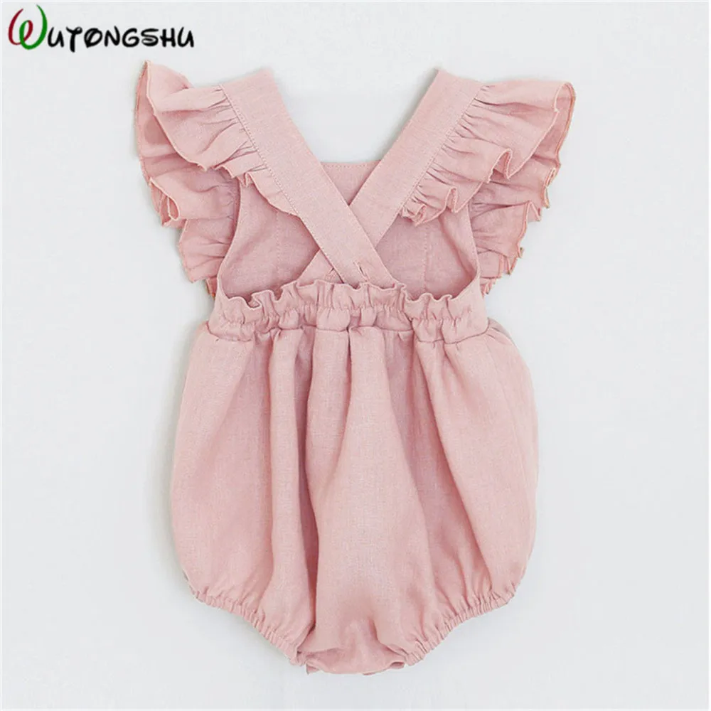 Милый боди для новорожденных девочек летняя одежда маленьких детский спортивный