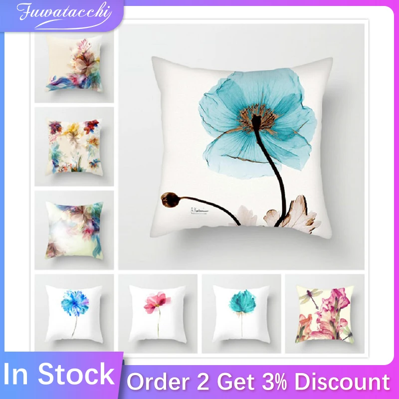 Чехол на подушку Fuwatacchi с цветочным узором наволочки талию домашний декор для