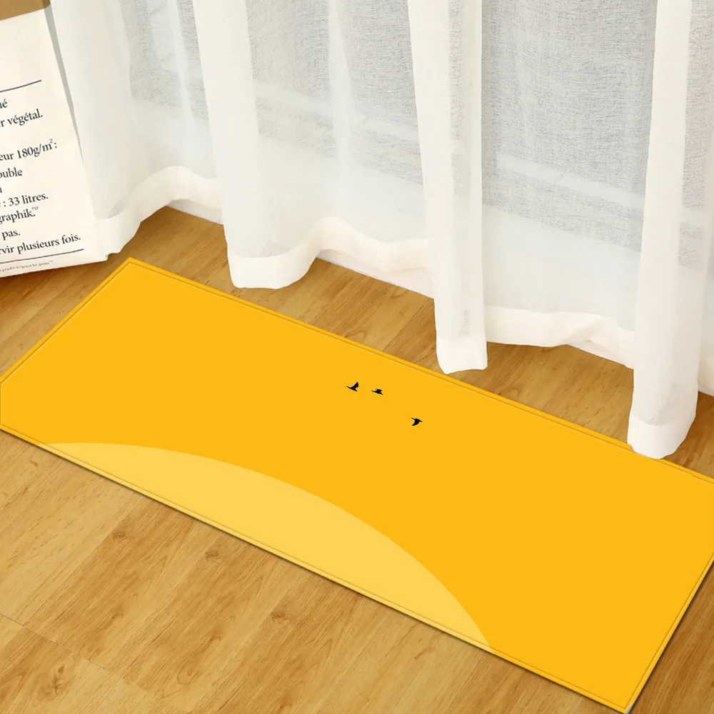 Простой фланелевый ковер кухня Нескользящая Абсорбирующая полоса напольный