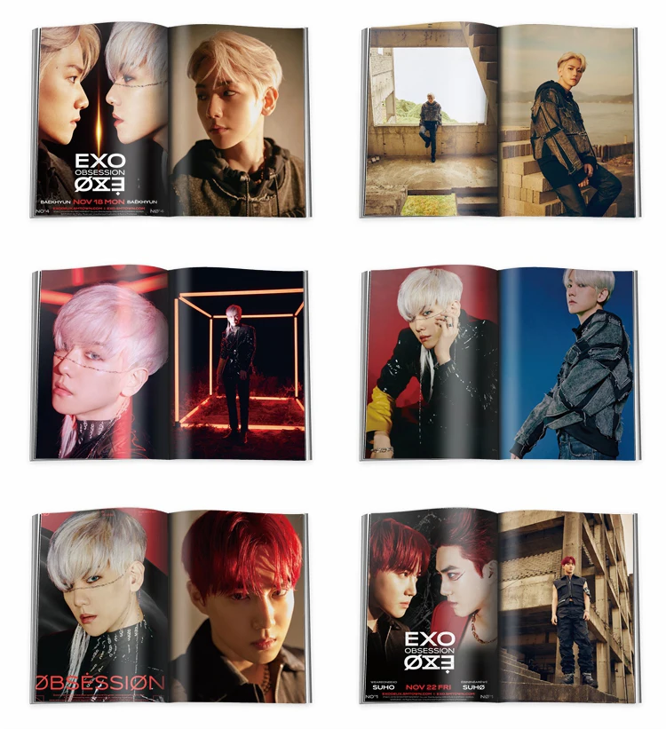 EXO OBSESSION Мода K pop мини Фотокнига фото карты вентиляторы коллекция Прямая