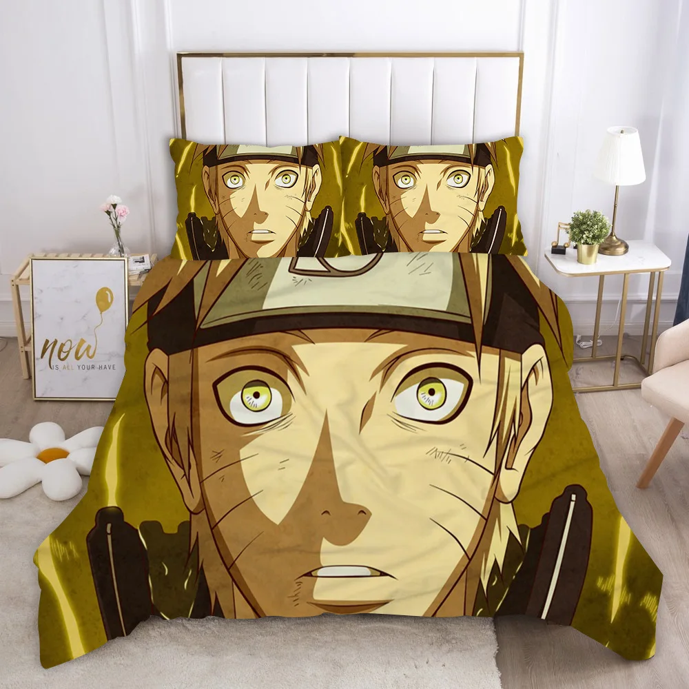 Комплект постельного белья из 2/3 предметов с рисунком Наруто одеяло домашний