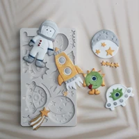 space silicone mold fondant cake decorating mould sugarcraft chocolate cookie baking tool kitchenware for cakes gumpaste form