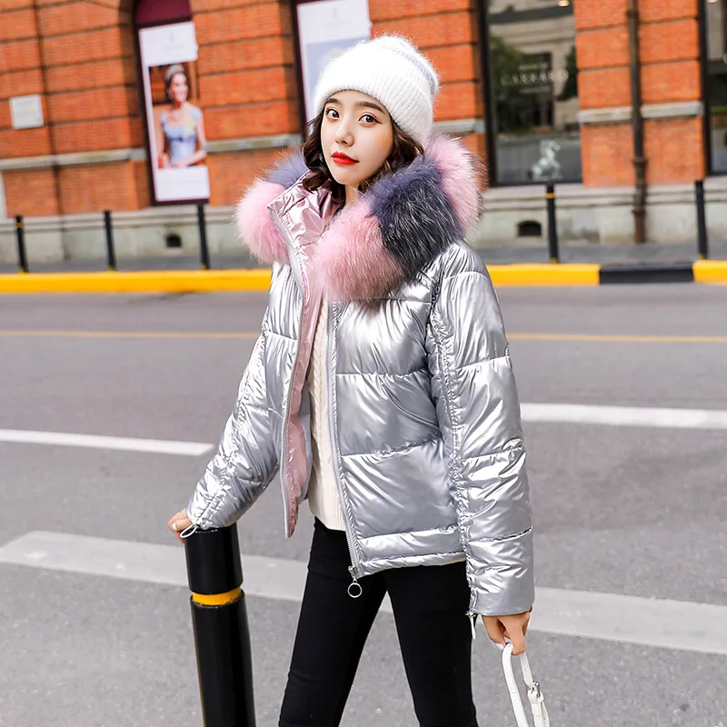 Женская куртка-парка короткая куртка с хлопковой подкладкой большие шерстяные