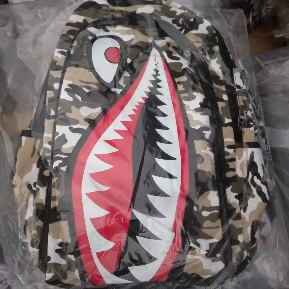 camouflage Студенческая сумка с принтом в виде рта акулы, мягкий высококачественный рюкзак, рюкзак для путешествий, мужской рюкзак, 16 дюймов, сумка для отдыха на открытом воздухе, mochilas - Цвет: camouflage
