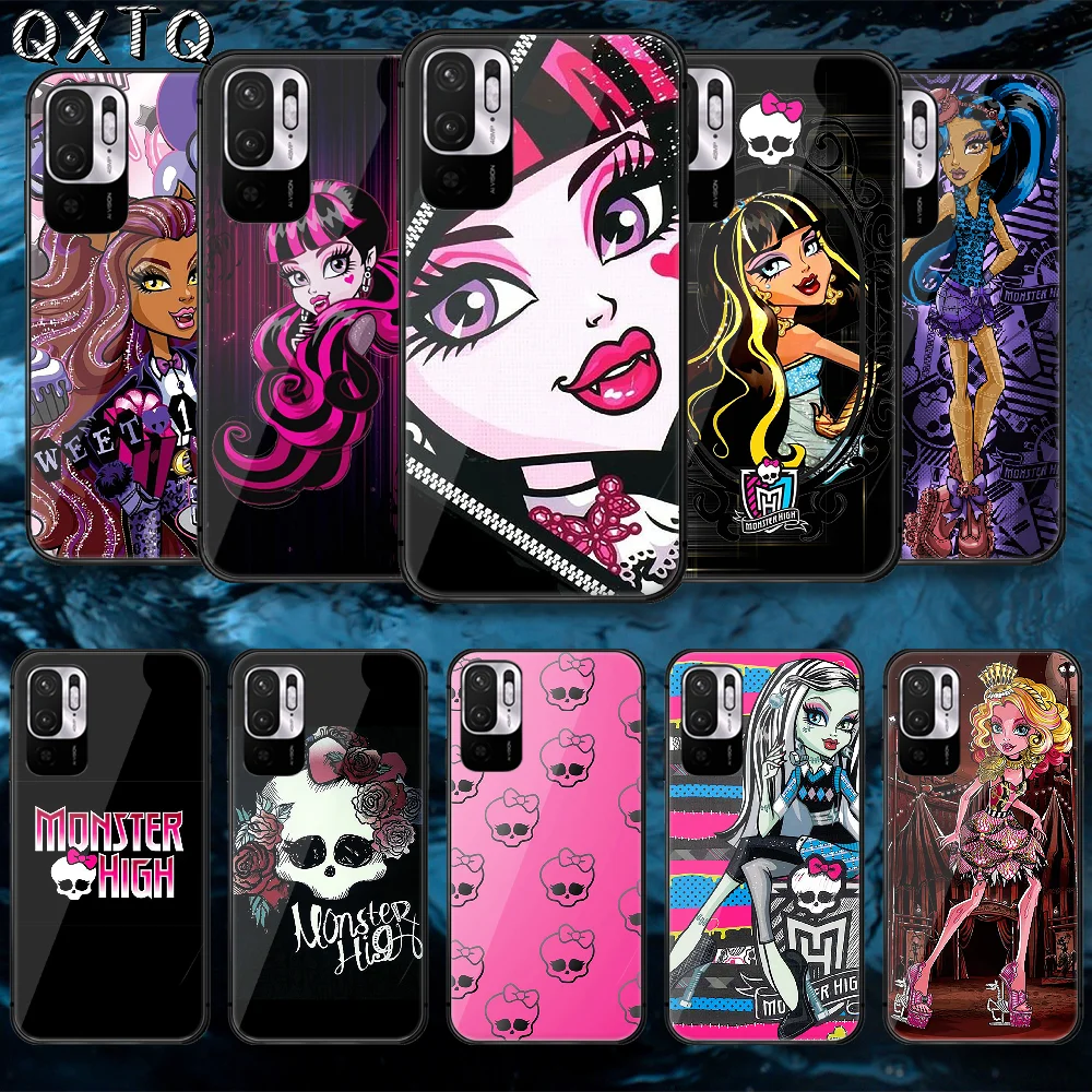 

QXTQ Anime High Monsters Tempered Glass Phone Case Bag Cover For Xiaomi Redmi Note 7 8 9 10 A C T S Pro K 30 40 Prime Hot Back