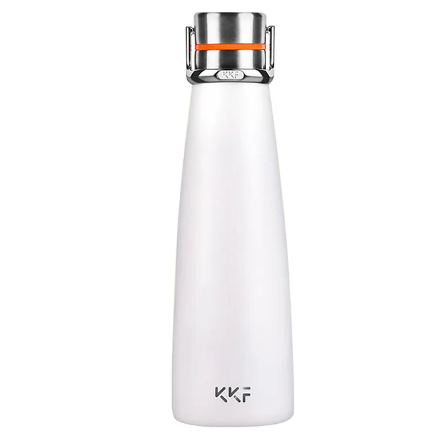 White Вакуумная бутылка Xiaomi KKF, термосы с изоляцией 24 h, термос из нержавеющей стали, Спортивная кружка для путешествий, 475 мл, чашка с OLED температурой - Цвет: White