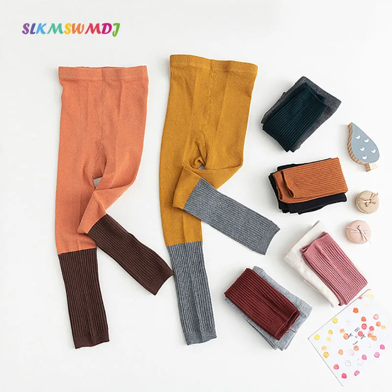 SLKMSWMDJ/1 предмет детские штаны хлопковые леггинсы однотонные для девочек 1 7 лет 6