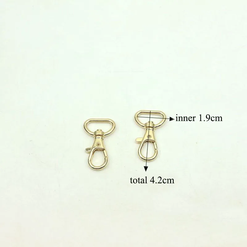 50Pcs 13/16/19/25mm Bags Strap Buckles Metal Lobster Clasp for Handbag Keychain Swivel Trigger Clips Snap Hook DIY Accessory