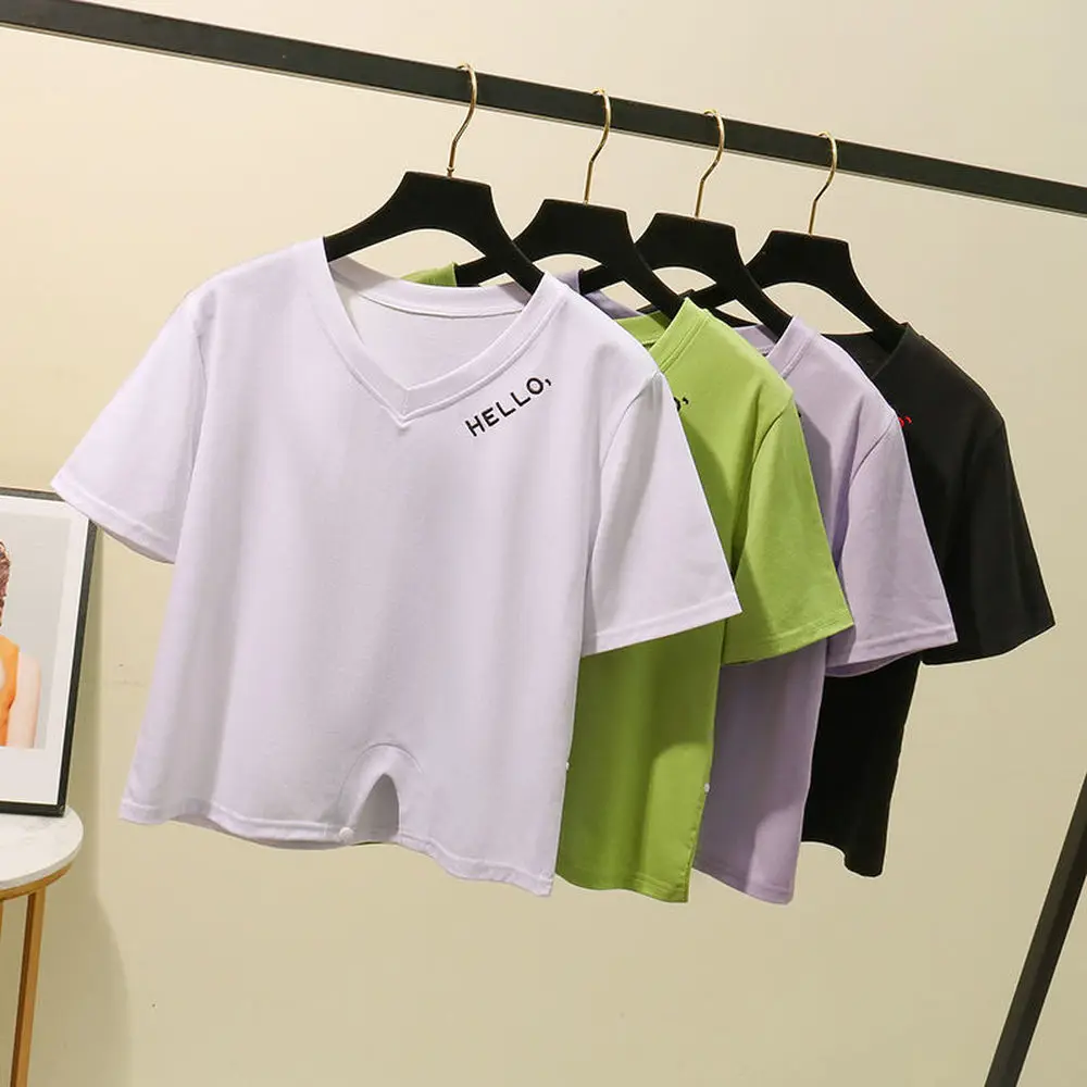 Футболка женская однотонная базовая повседневный топ с круглым вырезом в стиле