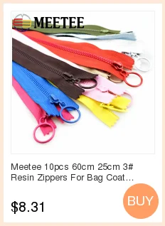 Meetee 2 шт 60-120 см 8# Смола двусторонний на молнии пуховик на молнии DIY длинная одежда Двухсторонний Слайдер ручной Швейные материалы ZA004
