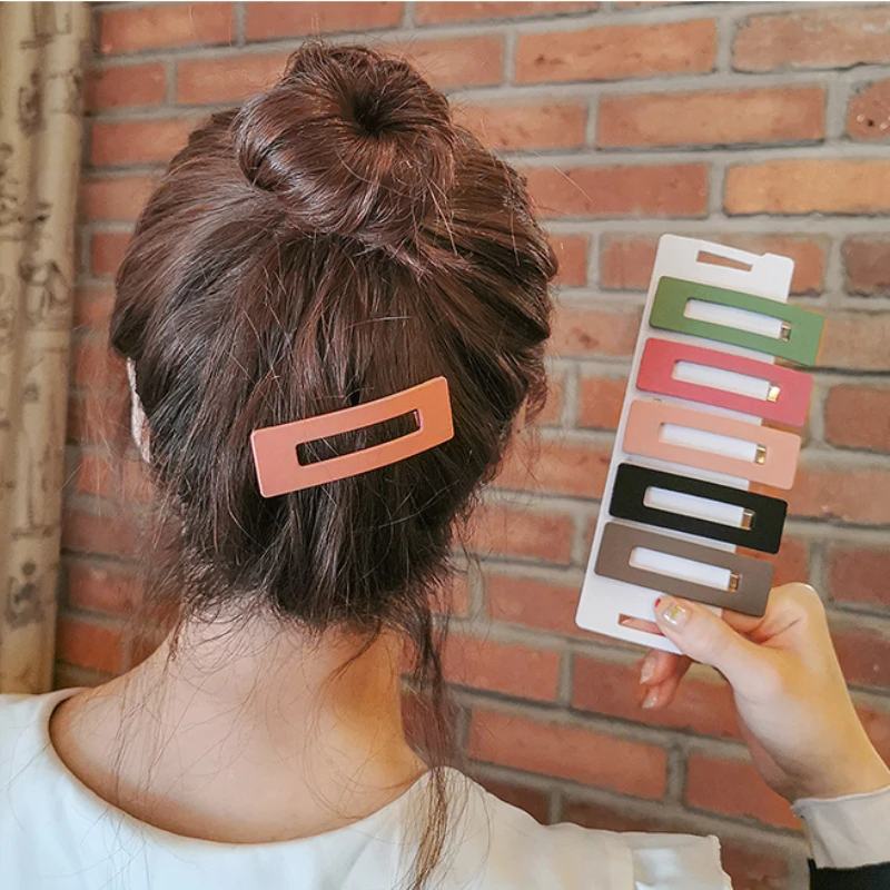 Новинка одноцветные полимерные заколки для волос с эффектом потертости
