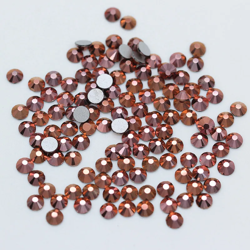 lt rose gold 144/1440p ss6 цвет AB Кристалл стекло камень с плоской задней частью не горячей фиксации Стразы украшения ногтей свадебные карты изготовление драгоценных камней - Цвет: lt rose gold