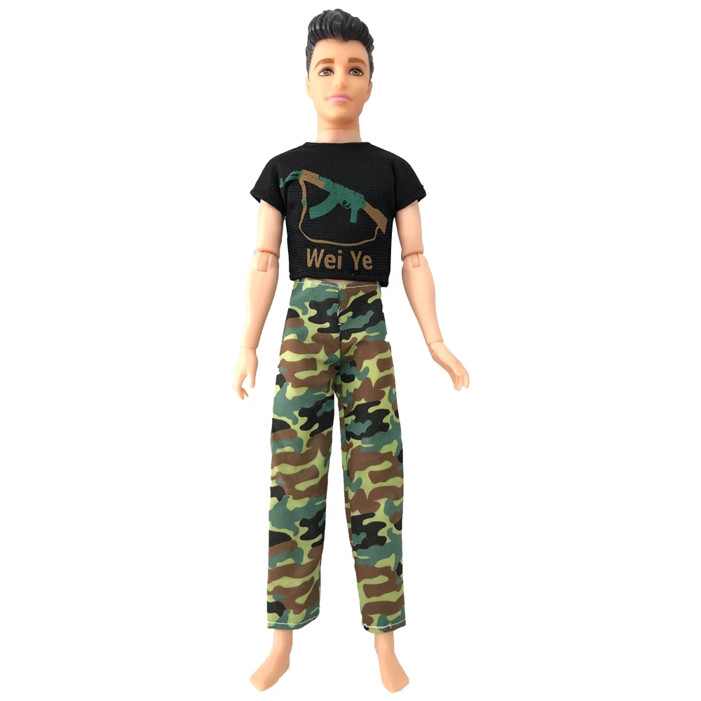 

NK один комплект куклы принца Кена модный наряд крутая Косплей солдат Одежда для куклы Барби мальчика Кена детский подарок