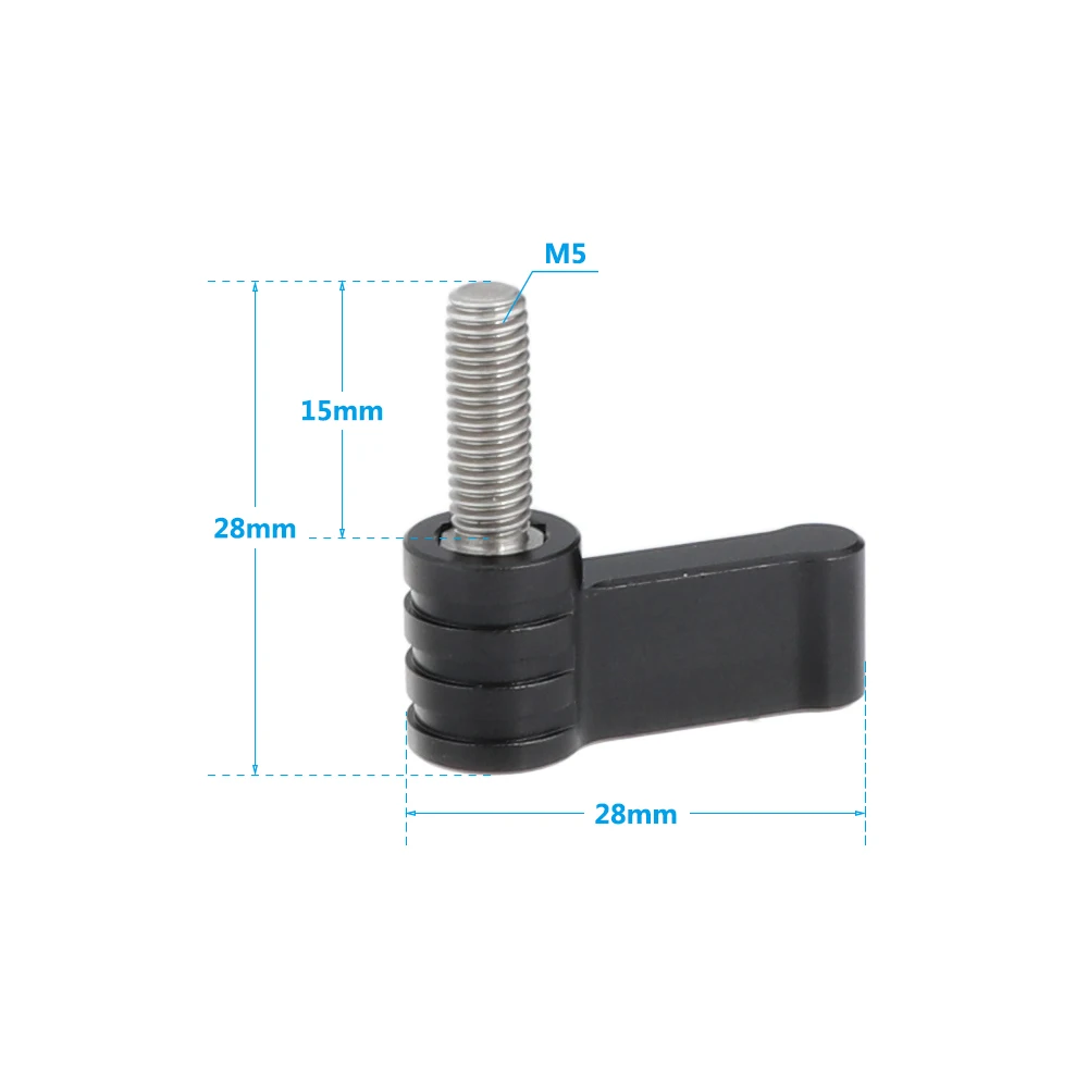 Kayulin New Design M5 Rotating Knob Adjustable Thumb Lever Screw (15mm long) |