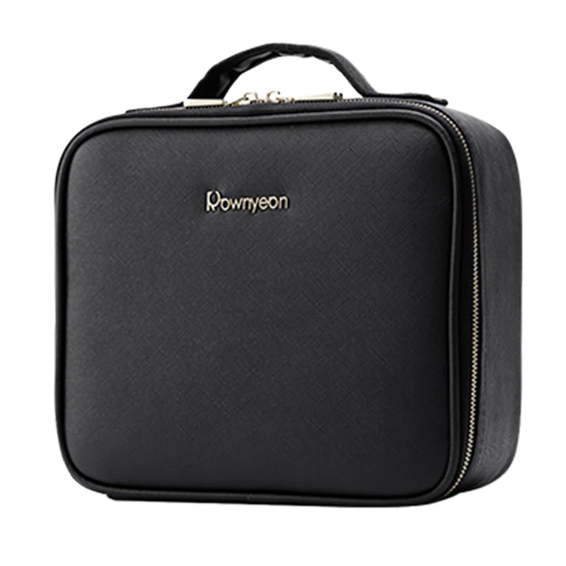 

New Rownyeon Makeup Box Travel Makeup Bag Cosmetic Storage Bag Makeup Box Adjustable Partition Makeup Brush BW L