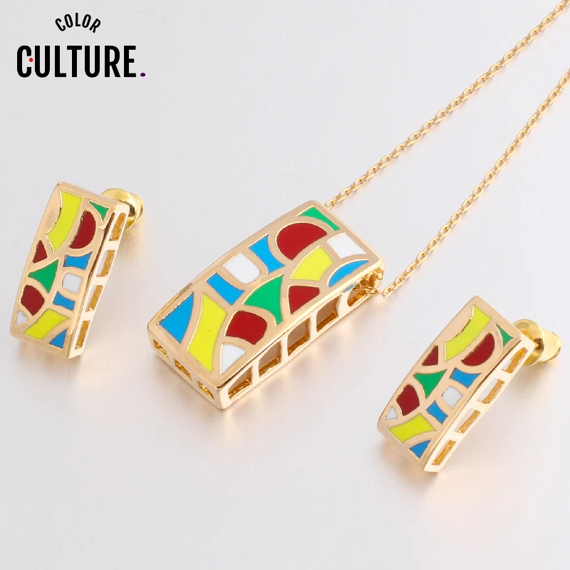 Женский ювелирный комплект новый брендовый эксклюзивный кулон/серьги с красивой