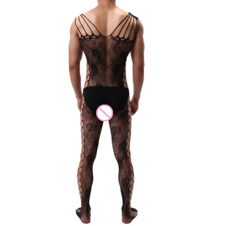 Эротическое нижнее белье для мужчин боди сексуальное с открытой промежностью