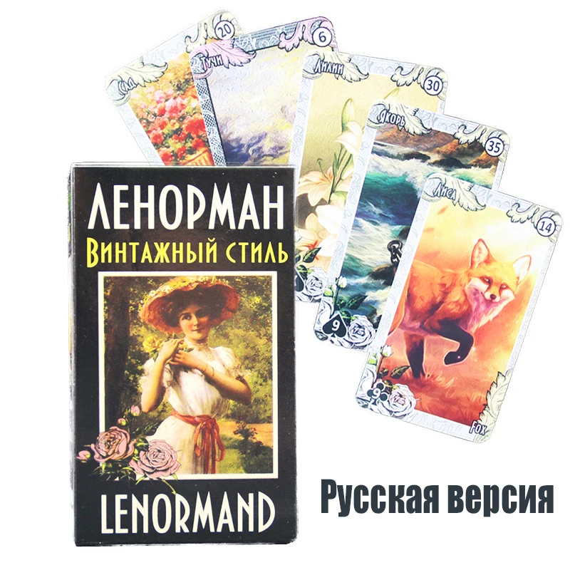 

NEW Russian Tarot of Lenormand Tarot Deck Oracle Tarot Cards Board Game for Adult Playing Cards Game Divination Fate Tapo Card