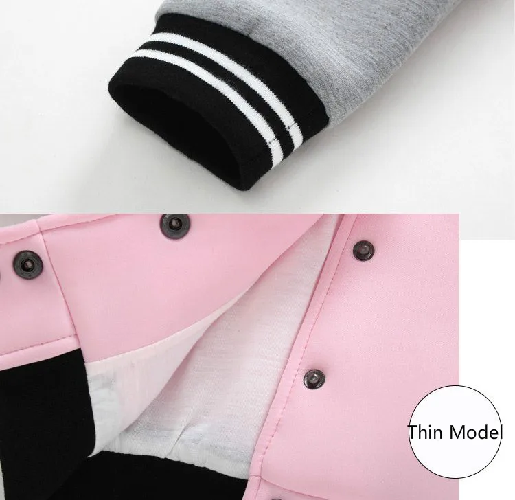 Зимнее платье для девочек спортивная одежда бейсбольная куртка школы + брюки с