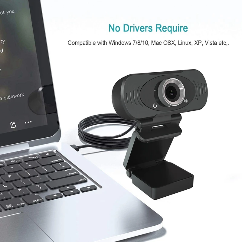 

Full HD 1080P 30Fps 2M Pixels USB Webcam Built-in Microphone Web Camera for Skype Youtube PC Laptop Cam