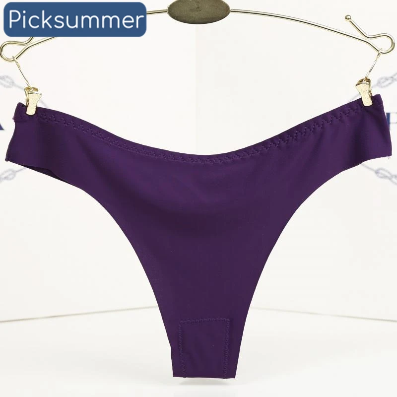 

Ice Silk Thong Panties Sexy Briefs Seamless Thongs Women Underwear Panties For Girls Ladies Panty T String Tangas