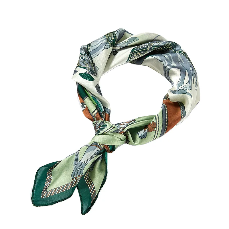 

Silk Scarf Women Shawls Wraps Fashion Small Hair Neck Hijabs Foulard Scarves Female Lady bufanda seda mujer echarpe ete soie