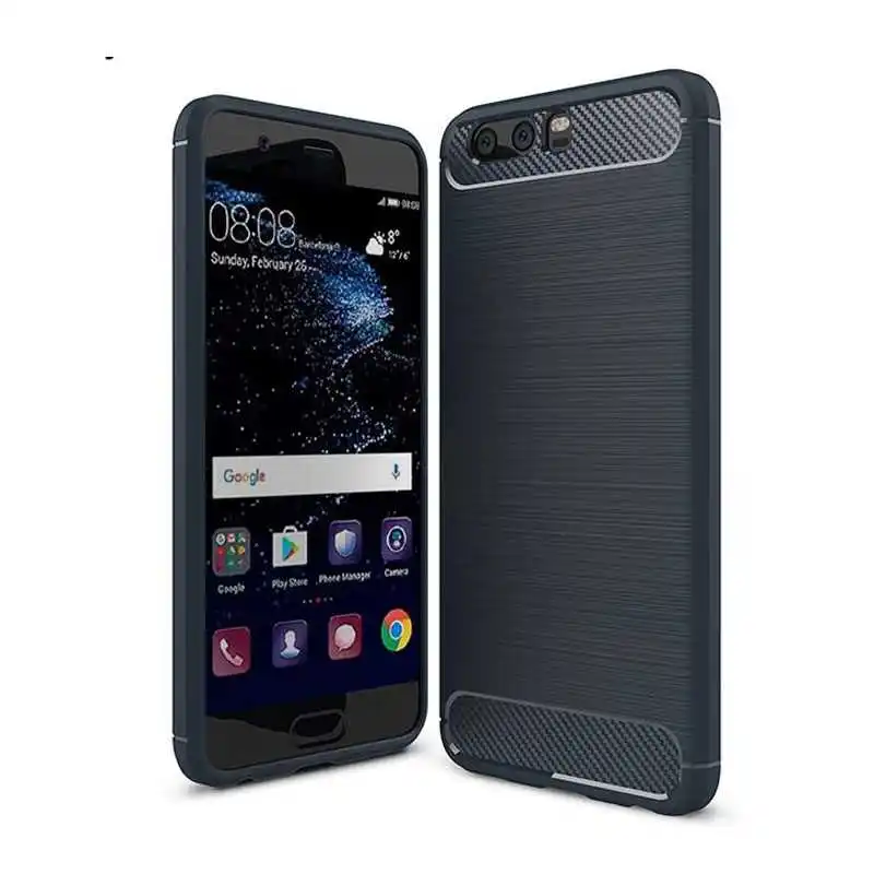 Navy Blue Mokoemi модный Ударопрочный Мягкий силиконовый 5," чехол для Huawei P10 для Huawei P10 Plus чехол для сотового телефона - Цвет: Navy Blue