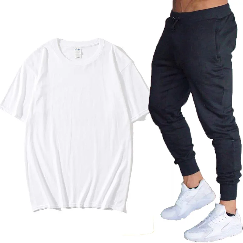 Новинка 2020 летний костюм с футболкой коротким рукавом мужская повседневная