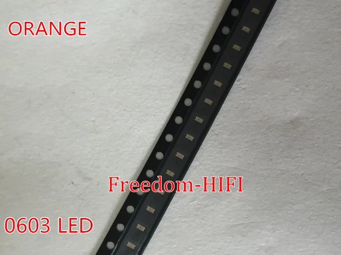 100 шт./лот 0603 оранжевый/Янтарный Smd/smt Led супер яркая лампа светодиоды smd led