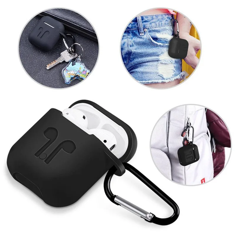 Чехол для AirPods защитный силиконовый чехол ударопрочный Earpods Apple Air pods мягкий