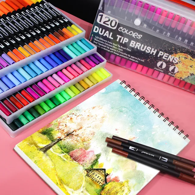 Andstal Colors Fine Liner Drawing Pen Set 0.4mm Fineliner Marker Line for  Notebook Cartoon Paint Planner School Colored pens - AliExpress
