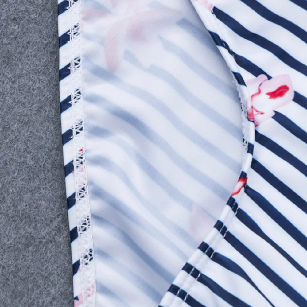 Женский слитный купальник монокини купальный костюм в полоску с открытой спиной