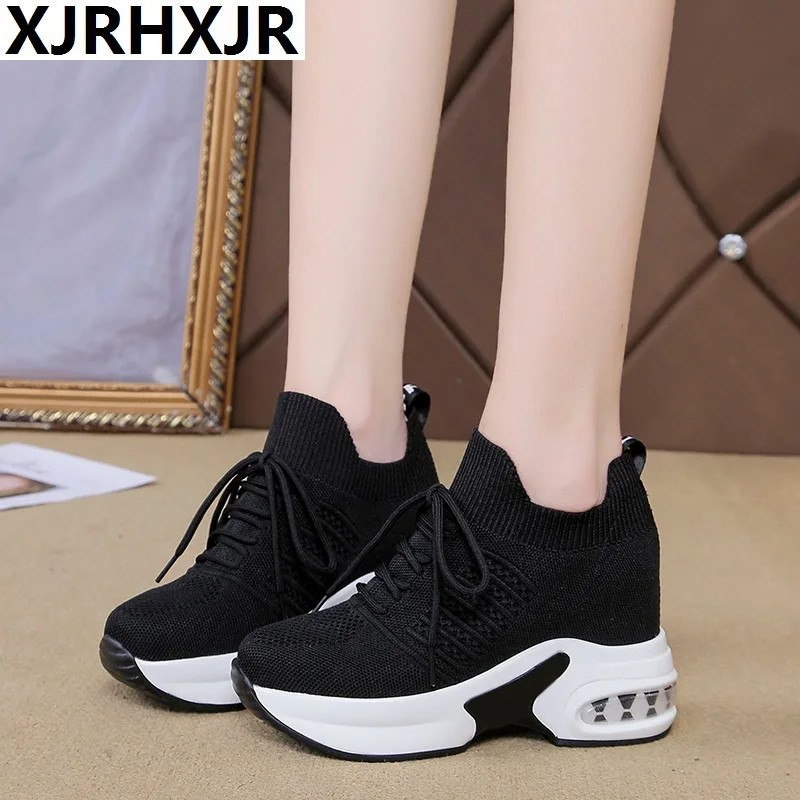 Girl Sneakers Shoes Women White/Black /Red Breathable Autumn Casual Female Colors Heels Zapatillas Mujer | Обувь