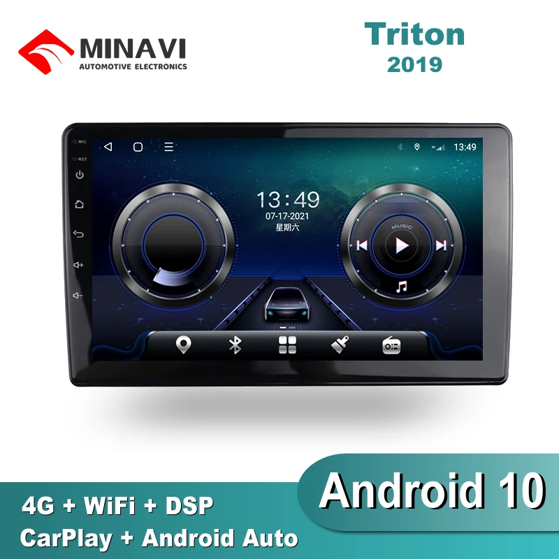 

For Mitsubishi Triton 2019 Car Radio 9" Car Play DSP HD GPS Auto Multimedia Player 2DIN Stereo MP5 Bluetooth With Camera Wifi
