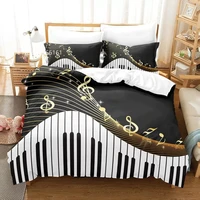 piano guitar bedding set 3d print musical instrument duvet cover single double king bed quilt cover home textile bedspread