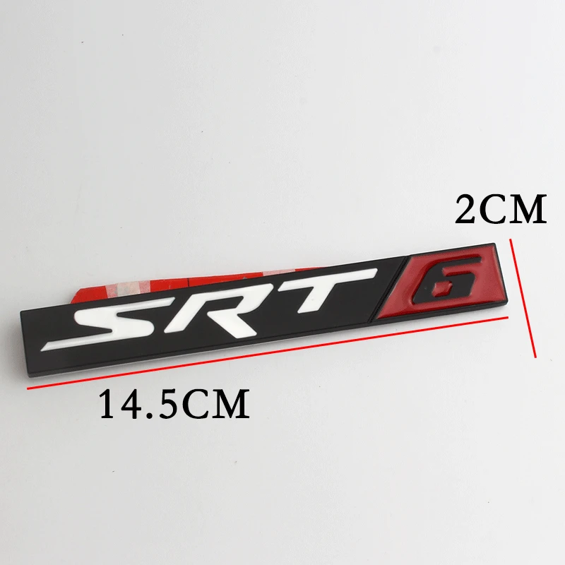 

1 PCS 3D Metal SRT6 Emblem SRT8 Decal Badge auto Trunk Back Emblem Car Stickers Decal For DODGE JEEP Car Styling