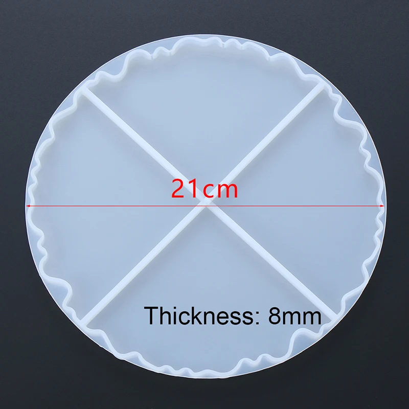 Силиконовая форма для эпоксидной смолы 4 агата декоративная пластина каменной