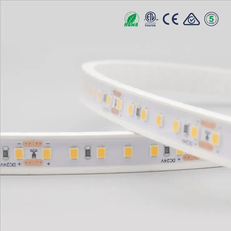 [Seven Neon]DC24V 24W IP67 трубка Водонепроницаемая 120 светодиодов/м белая/теплая белая
