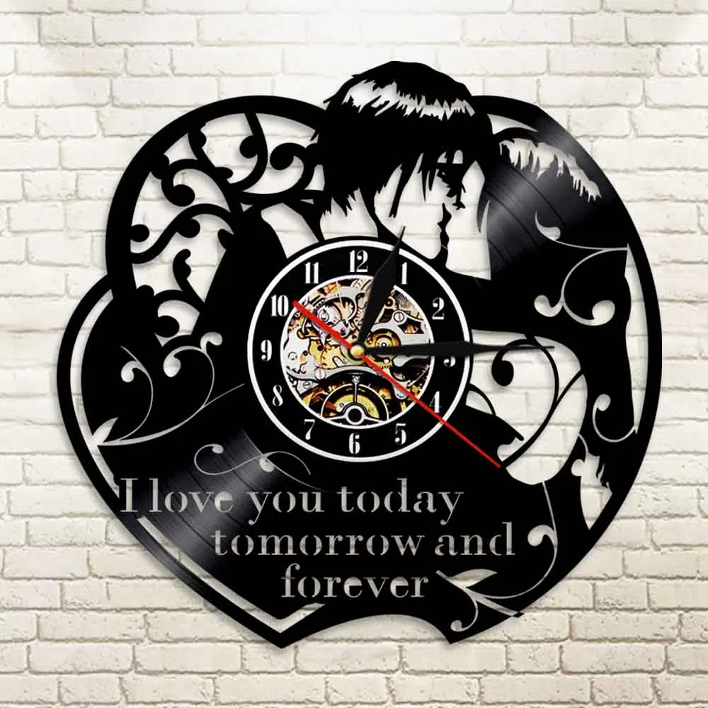 Я люблю тебя сегодня настенные часы на День святого Валентина мотивирующий