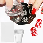 Штамп для французского маникюра, 1 набор, железная головка со скребком, Силиконовая печать, передача искусственных ногтей, инструменты для самостоятельного маникюра