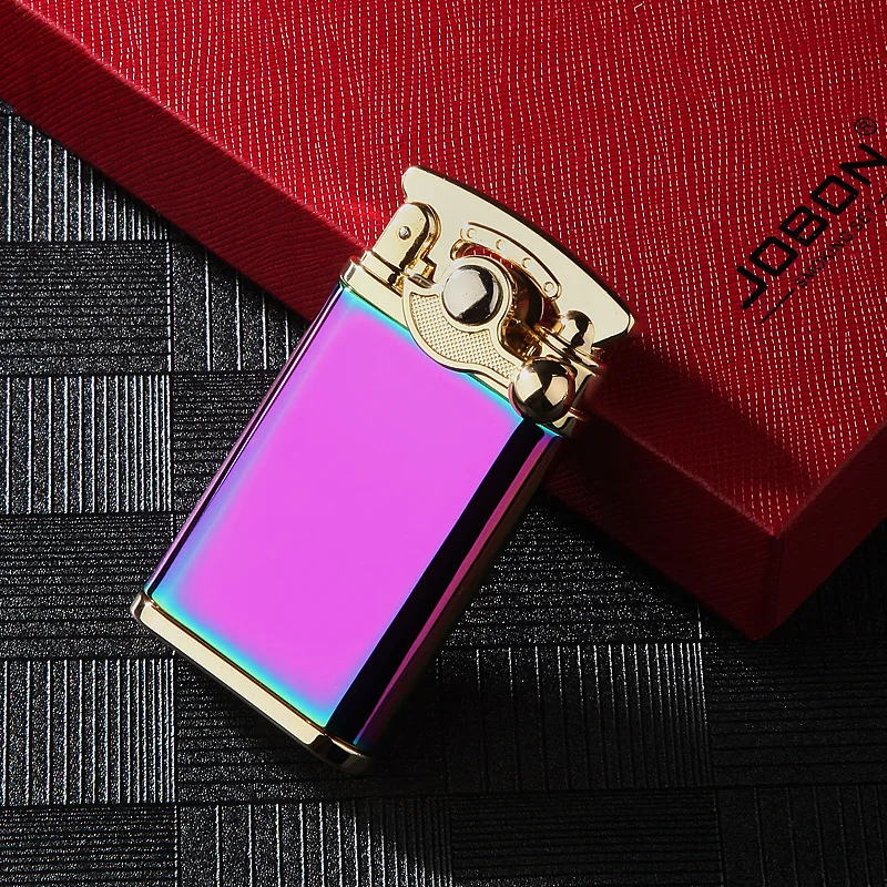 

Jobon Jet Torch Lighter Turbo Inflatable Gas Butane Lighter Rocker Rebound Windproof Cigar Cigarette Lighter Gadgets For Men